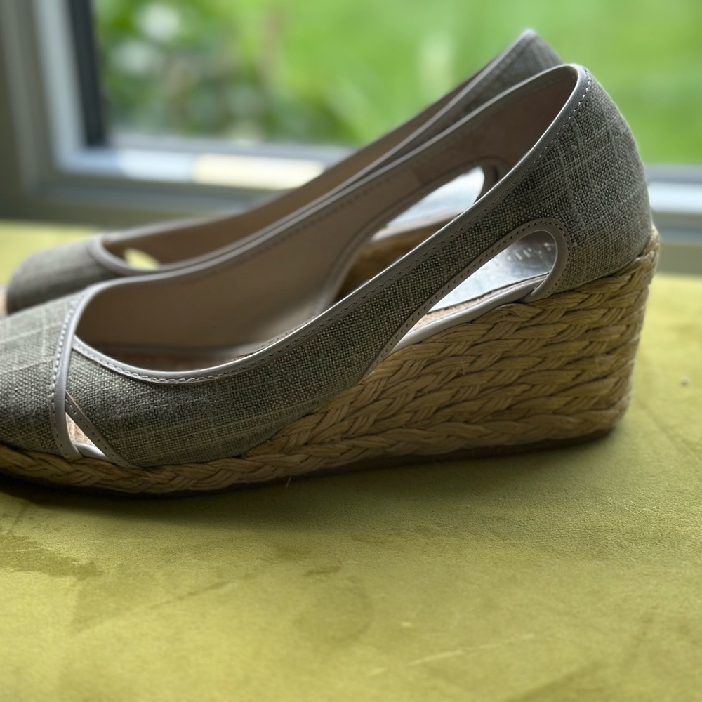 Donald J. Pliner Taupe Espadrille Wedges